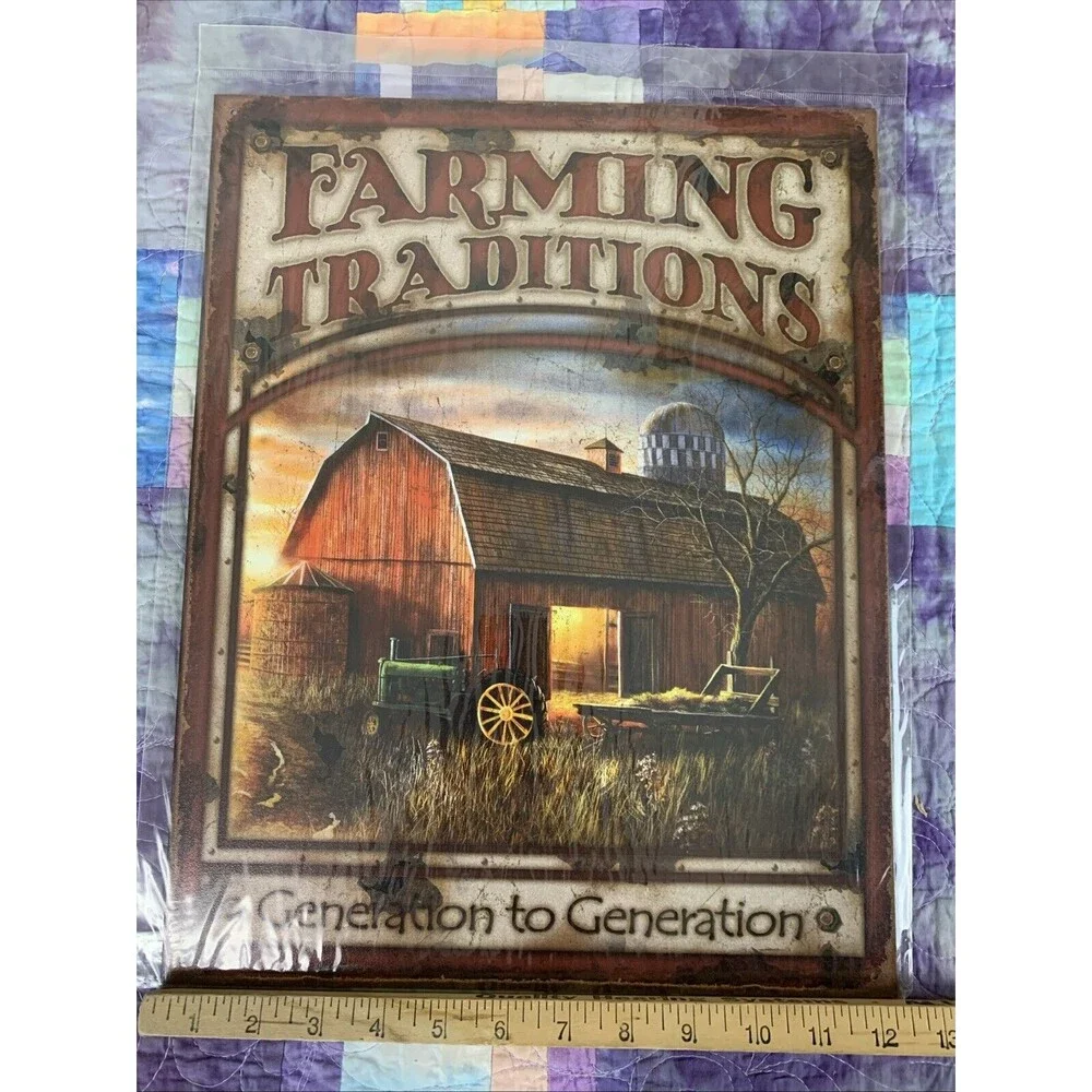 Farming Traditions Generation To Metal 12.5x16 Sign Wall Decor Homestead Farm